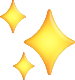 3D Stylized Sparkle Emoji